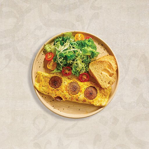 Egg with sausage
