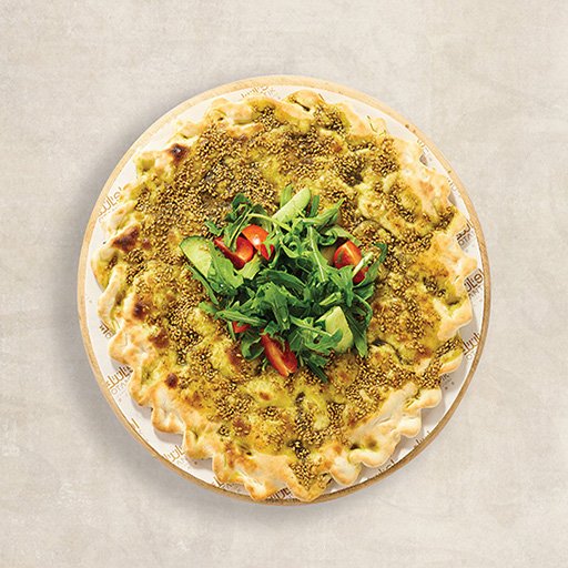 Zaatar Pie With Qashqawan Cheese